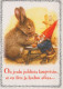 Buon Anno Natale GNOME Vintage Cartolina CPSM #PAU453.IT - Neujahr