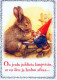 Buon Anno Natale GNOME Vintage Cartolina CPSM #PAU453.IT - Año Nuevo