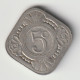 NEDERLAND 1929: 5 Cents, KM 153 - 5 Centavos