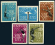 Albania 616-620,620a Imperf,MNH.Michel 657B-661B,Bl.8B. Olympics Tokyo-1964. - Albanie