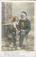 54895. Postal VILADRAU (Gerona) 1906. Fechador De HOSTALRICH. Niña Con Abuelo - Brieven En Documenten