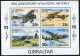 Gibraltar 755-758,759 Sheet, Hinged. Mi 822-825,Bl.33. Royal Air Force-80, 1998. - Gibraltar
