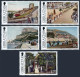Gibraltar 1341-1345, 1346 Ad Sheet, MNH. Old Views Of Gibraltar, 09.14.2012. - Gibraltar