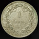 Belgique / Belgium, 1 Franc, 1910, Albert I, Argent (Silver), TB (VF), KM#72 - 1 Franco