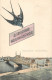 Hungary Budapest Ferencz Jozsef Hid Swallow Bird Greetings 1906 - Hongarije