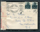 1942 South Africa Cape Town Censor Cover "Royal Navy, Merchant Navy" Patriotic Label (reverse) - New Westminster, Canada - Storia Postale