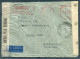 1944 Brazil Recife Franking Machine / Metermark Airmail Censor Cover - Wargrave Road, Twyford Berkshire England - Covers & Documents