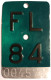 Velonummer Liechtenstein FL 84, Grün - Nummerplaten