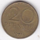 RDA . 20 Pfennig 1971, En Laiton , KM# 11 - 20 Pfennig