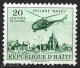 Haiti 1955. Scott #RA22 (U) Helicopter Inspection Of Hurricane Damage - Haití