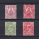 TURKS & CAICOS 1909, SG #115-118, Part Set, King Edward VII, MH - Turks E Caicos