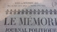 Delcampe - RARE 1823 LE MEMORIAL BORDELAIS JOURNAL POLITIQUE LITTERAIRE /LOUIS XVIII ROI DE FRANCE FLEUR DE LYS ROYAUTE - Aquitaine