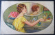 Cpa Litho Italy ILLUSTRATEUR F. MADI Femme Medaillon Assise DEVANT MEUBLE MIROIR PARFUM - Otros & Sin Clasificación