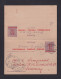 1892 - 1 1/2 P. Überdruck-Doppel-Ganzsache (P 13) Ab Melbourne Nach Berlin - Brieven En Documenten