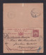 1902 - 1 1/2 P. Doppel-Ganzsache Ab LEVUKA Nach DÄNEMARK - Fidschi-Inseln (...-1970)