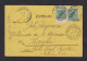 1900 - Karte Mit 2x 5 Pf. Deutsche Post Ab Tsingtau Nach Shanghai - Dort Mit Lokalpost Befördert - Lettres & Documents