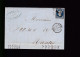 Timbre N° 14 Napoléon III  Bleu  Foncé  20 C   Sur Lettre  Départ Rennes     1856    Destination   Nantes - 1853-1860 Napoléon III