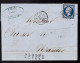 Timbre N° 14 Napoléon III  Bleu  Foncé  20 C   Sur Lettre Départ   Rennes   1856    Destination    Nantes Pc 2650 - 1853-1860 Napoleone III