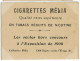 CIGARETTES MELIA -  DE MENDES  - Tirage A - Melia