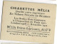 CIGARETTES MELIA -  CLARA    - Tirage E N° 7 De La Marque Etoile - 4ème Collection Mélia - Melia