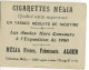 CIGARETTES MELIA -     VALLANDRI   - Tirage F  N° 4 - Melia