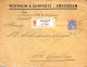 Netherlands 1919 Registered Letter From AMSTERDAM Amstel To St. Gallen (CH), Postal History - Brieven En Documenten