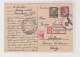 SLOVENIA  GERMANY  WW II 1941 MARBURG MARIBOR Registered Censored Postal Stationery To Ljubljana Italy - Slovenia