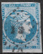 GREECE Plateflaw White Line (20F20) In 1868-69 Large Hermes Head Cleaned Plates Issue 20 L Sky Blue Vl. 39 / H 27 A - Abarten Und Kuriositäten