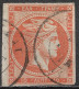 Plateflaw 10F19 In GREECE 1872-76 Large Hermes Meshed Paper Issue 10 L Orange Vl. 54 / H 40 A - Plaatfouten En Curiosa
