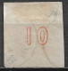 Plateflaw 10F19 In GREECE 1872-76 Large Hermes Meshed Paper Issue 10 L Orange Vl. 54 / H 40 A - Plaatfouten En Curiosa