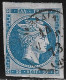 GREECE Plate Flaw 20F14 In 1872-76  Large Hermes Meshed Paper Issue 20 L Bright Sky BlueVl. 55 / H 41 A - Variedades Y Curiosidades