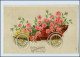 W8T10/ Geburtstag Auto Rosen Litho Prägedr. AK Ca.1910 - Birthday