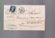 Timbre N° 14 Napoléon III  Bleu   Foncé  20 C   Sur Lettre  Etoile De Paris   1856  Destination    Nantes - 1853-1860 Napoléon III