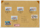 Germany, West 1982 Insured V-Label Cover; Hannover To Worms; Mix Of Stamps - Briefe U. Dokumente