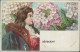 Az850 Cartolina Art Deco Liberty Donnina Woman Illustratore Artist - Sonstige & Ohne Zuordnung