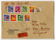 Germany, West 1973 Insured V-Label Cover; Hamburg To Worms-Abenheim; 2 Sets Of Wooden Toys Semi-Postal Stamps - Brieven En Documenten