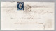 Timbre N° 14 Napoléon III  Bleu     20 C   Sur Lettre  Départ  Bayeux  1856  Destination    Nantes - 1853-1860 Napoléon III.