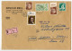 Germany, West 1980 Insured V-Label Cover; Wörth A Rhein To Worms-Abenheim; Mix Of Stamps - Storia Postale