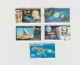 Djibouti Lot 7 Timbres Espace Comète Halley  Station Télécommunications - J. Verne - Voyager - Fusée Ariane - Gibuti (1977-...)