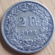 ZWITSERLAND /Suisse :2 FRANCS 1922 KM 21  XF ZILVER SCARCE DATE !! 400.000 Minted - Altri & Non Classificati