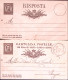 1882-Cartolina Postale RP Umberto C.15+R Mill. 82 Viaggiata Con Parte Risposta U - Entero Postal