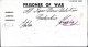 1945-P.O.W. CAMP 1801 (Naples) Su Biglietto Franchigia Da Prigioniero Guerra Ita - Weltkrieg 1939-45