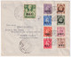 1947-M.E.F. Nove Valori (da P.1 As.2,6) Su Busta Rhodes (31.3 Ultimo Giorno Vali - British Occ. MEF