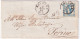 1863-effigie C. 15 (12) Su Soprascritta Bologna (3.4) - Storia Postale