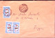 1958-EUROPA1957, Singolo E Coppia Lire 25 Su Busta - 1946-60: Poststempel