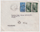 1950-UNESCO Lire 55 (619) + Posta Aerea Due Lire 5 (129) Su Raccomandata Roma (1 - 1946-60: Poststempel