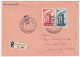 1956-LUSSEMBURGO Europa1956 F.3 E 4 (515/6) Fdc Raccomandata - FDC