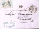 1871-effigie Coppia C.20 Tirat Londra (L26) Lettera Completa Testa Milano (29.5. - Storia Postale