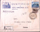 1954-PATTI LATERANENSI Lire 60 + Siracusana Lire 20 (714+734) Su Busta Raccomand - 1946-60: Poststempel