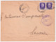 1944-Imperiale Sopr. PM Coppia C.50 (7) Su Busta Valledolmo (19.12) - Marcofilía
